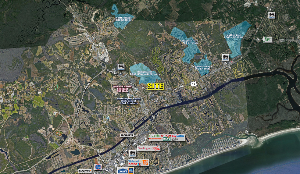 HWY 9 E & WATER GRANDE BLVD, Little River, SC for rent - Aerial - Image 3 of 4