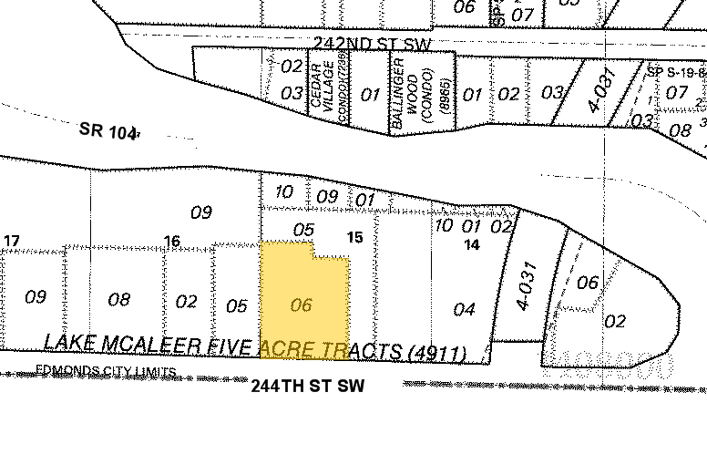 8129 Lake Ballinger Way, Edmonds, WA for rent - Plat Map - Image 3 of 9