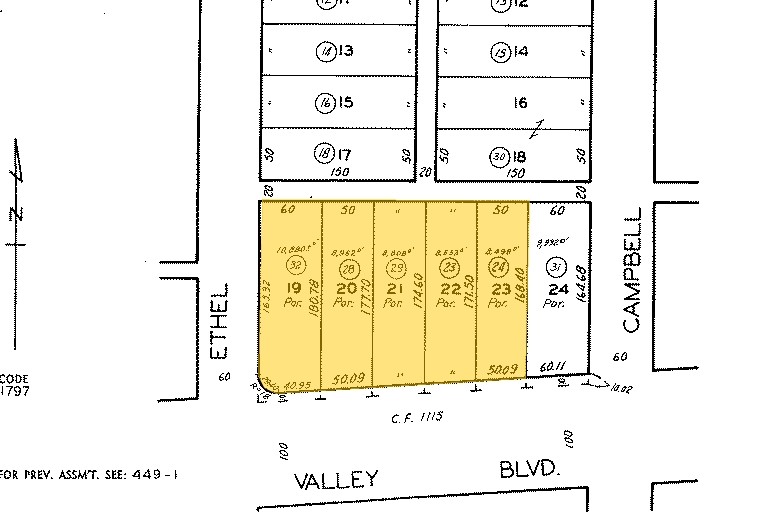 1819-1841 W Valley Blvd, Alhambra, CA for sale - Plat Map - Image 1 of 1