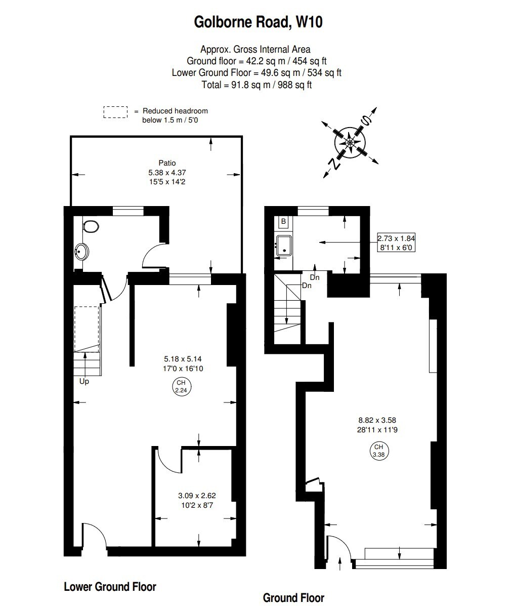 101 Golborne Rd, London to rent Floor Plan- Image 1 of 2