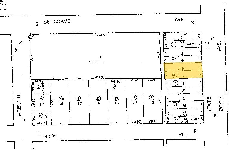 6013-6015 State St, Huntington Park, CA for sale - Plat Map - Image 2 of 10