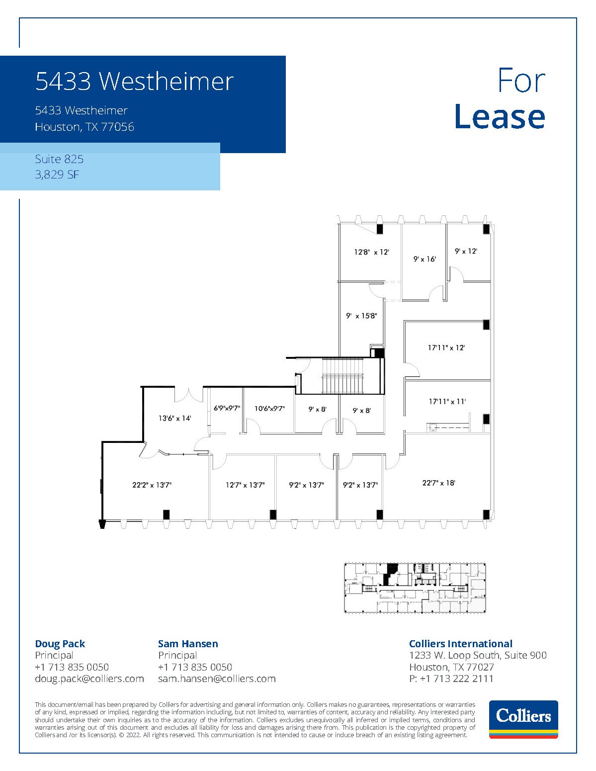 5433 Westheimer Rd, Houston, TX to rent Floor Plan- Image 1 of 1