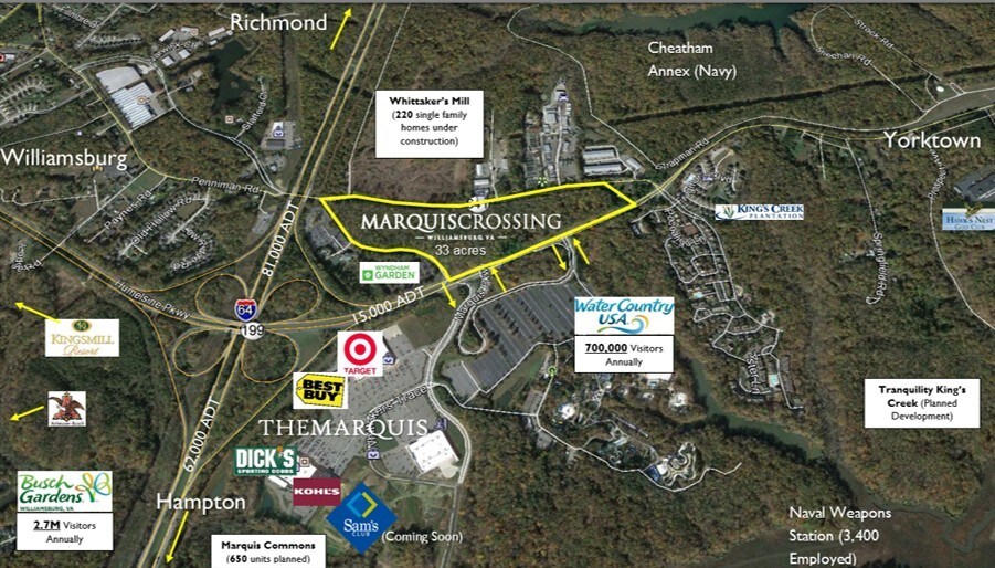 Water Country Pky, Williamsburg, VA for sale Aerial- Image 1 of 1