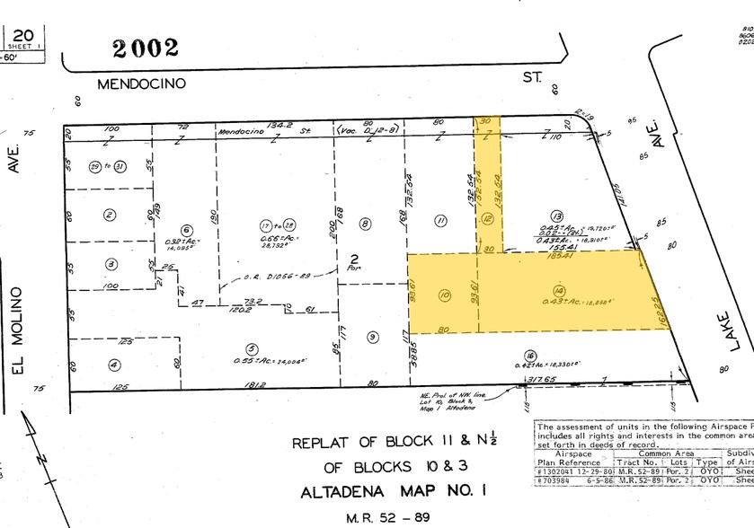 2279-2287 N Lake Ave, Altadena, CA for rent - Plat Map - Image 2 of 2