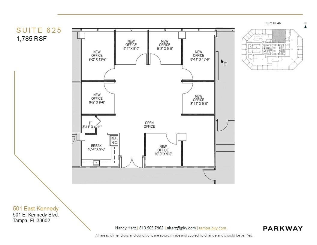 501 E Kennedy Blvd, Tampa, FL to rent Floor Plan- Image 1 of 3