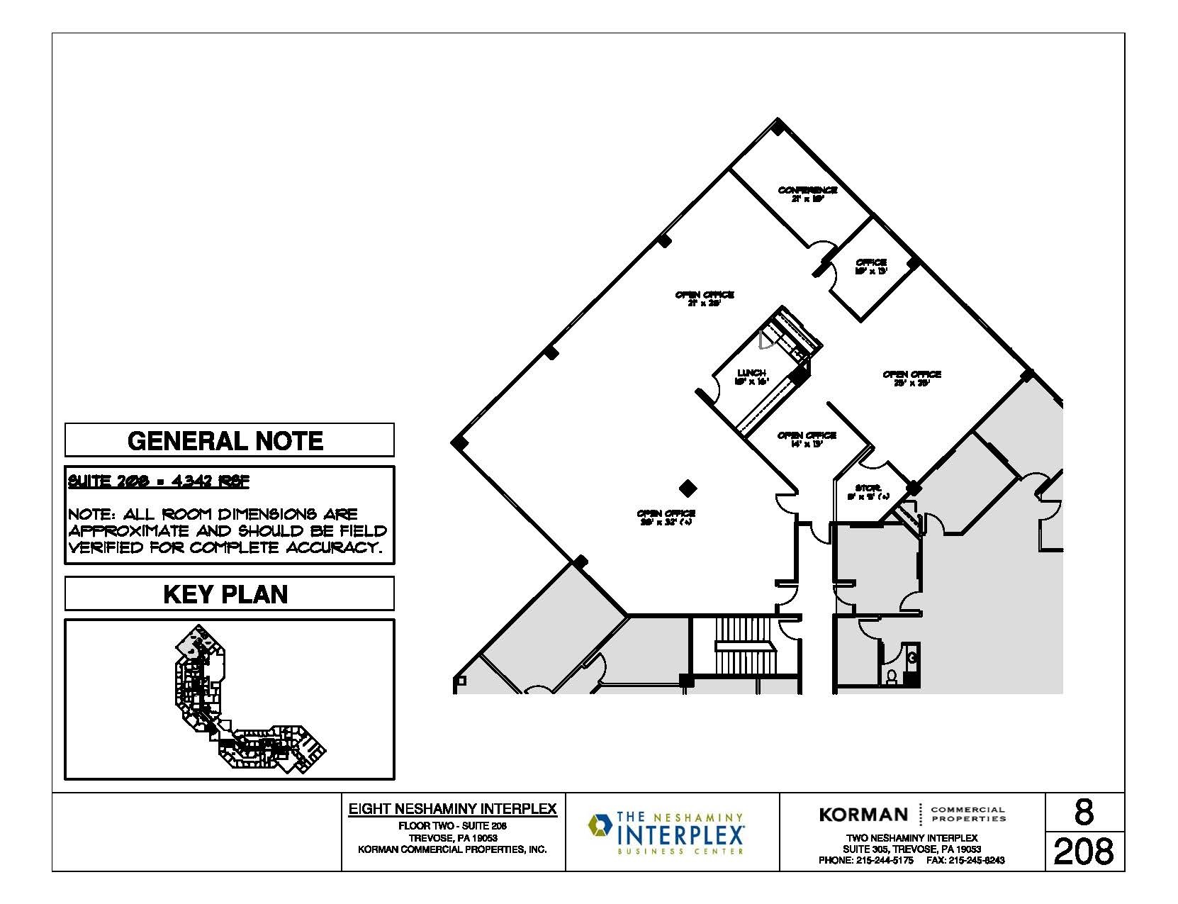 8 Neshaminy Interplex, Trevose, PA for rent Floor Plan- Image 1 of 2