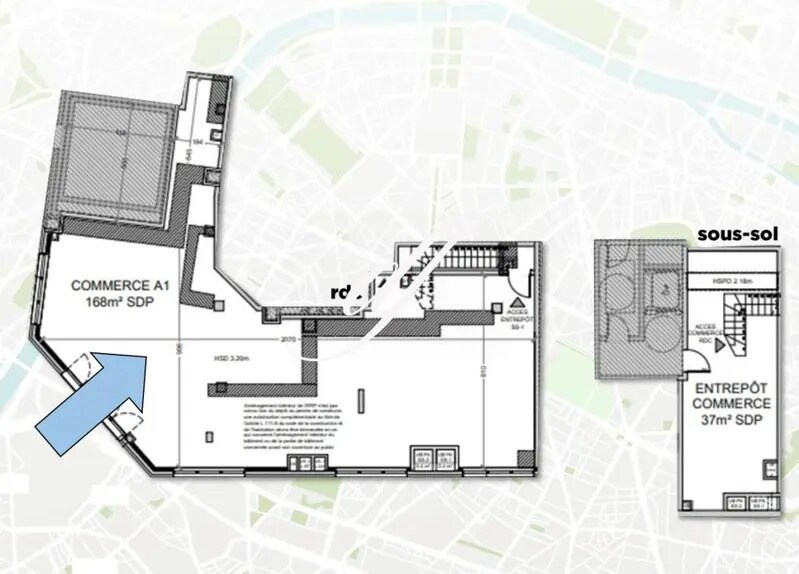 Retail in Levallois-Perret to rent - Site Plan - Image 2 of 2