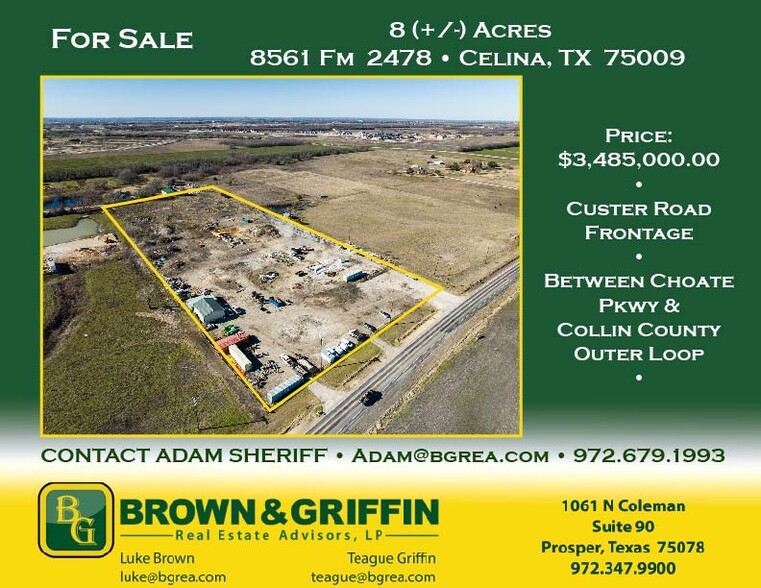 8561 FM 2478, Celina, TX for sale - Aerial - Image 1 of 1