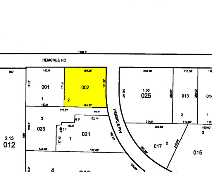 1305 Hembree Rd, Roswell, GA for sale - Plat Map - Image 2 of 5