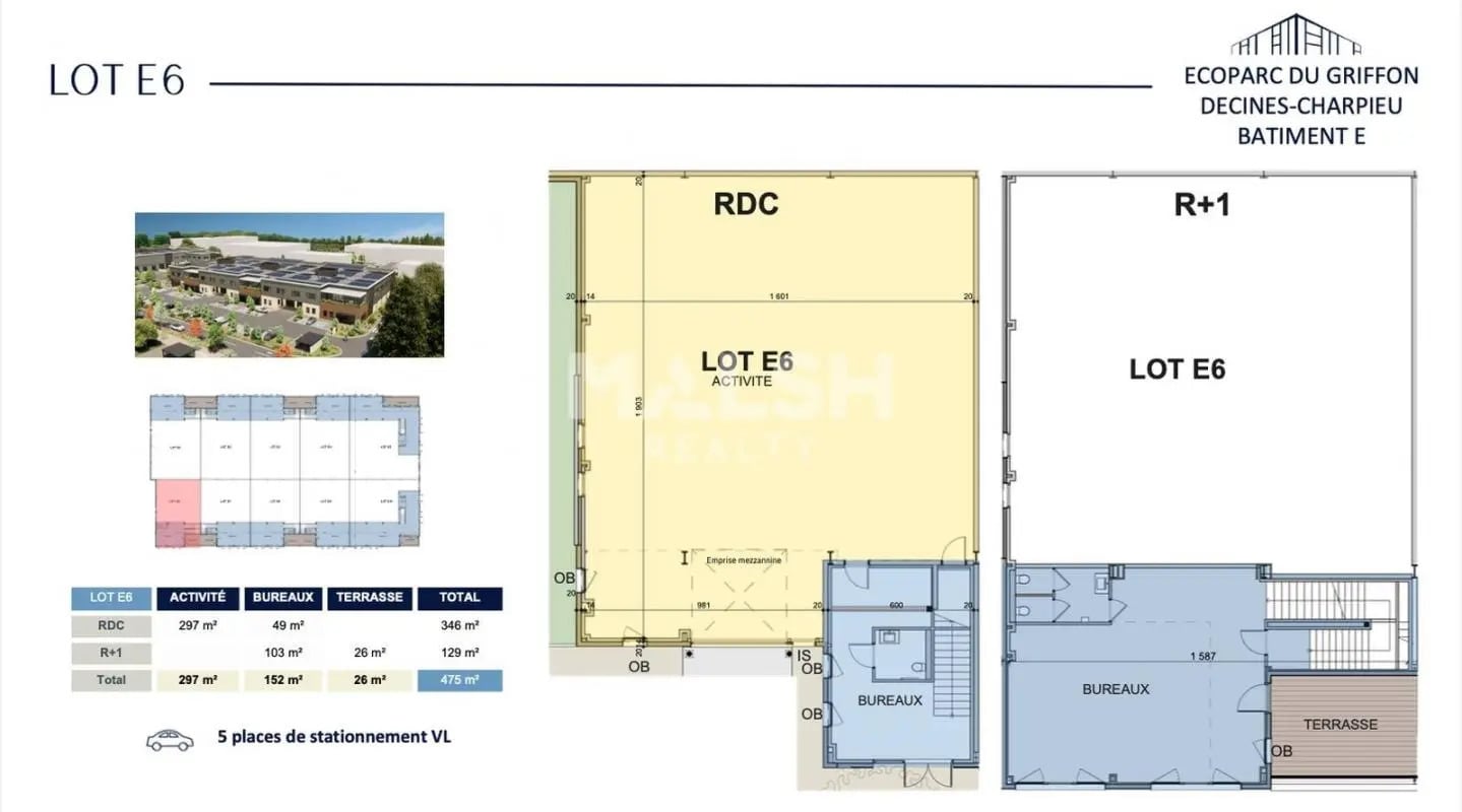 Light Industrial in Décines-Charpieu to rent Floor Plan- Image 1 of 2