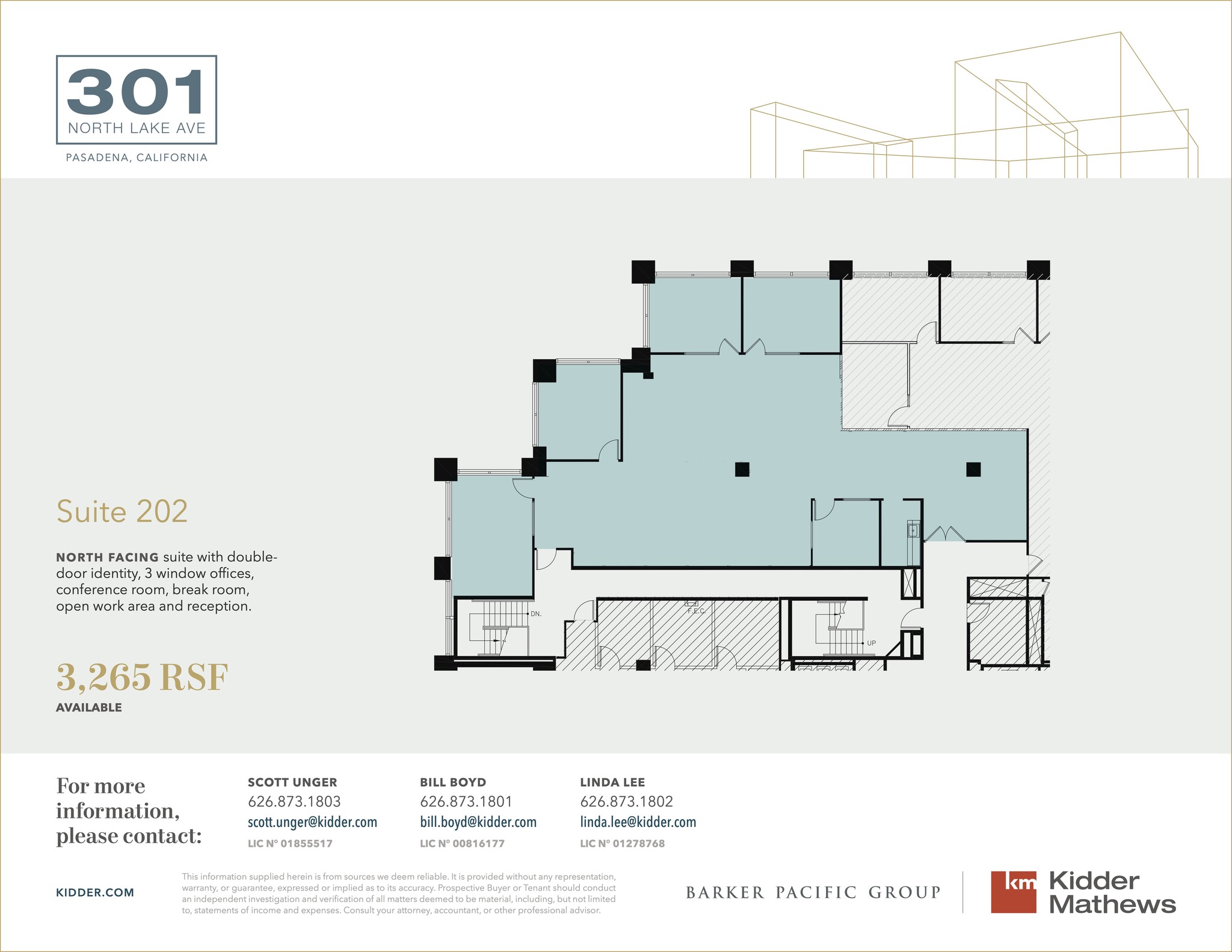 301 N Lake Ave, Pasadena, CA for rent Floor Plan- Image 1 of 1