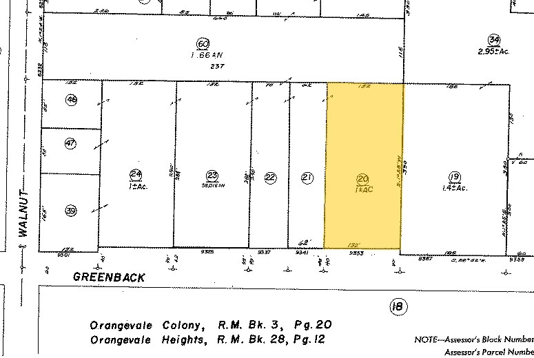 9353 Greenback Ln, Orangevale, CA for rent - Plat Map - Image 2 of 6