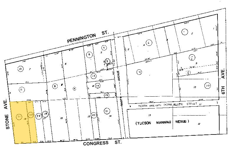 1 E Congress St, Tucson, AZ for rent - Plat Map - Image 2 of 6