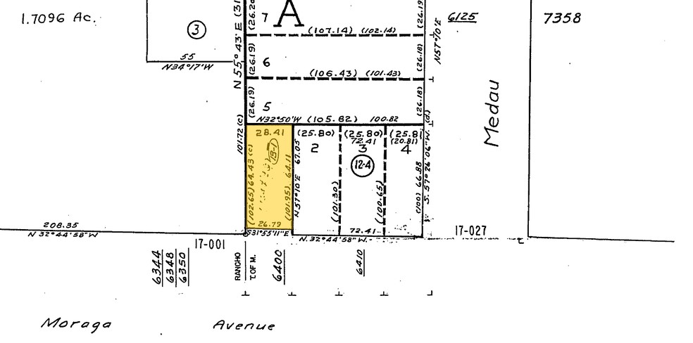 6400 Moraga Ave, Oakland, CA for rent - Plat Map - Image 2 of 5