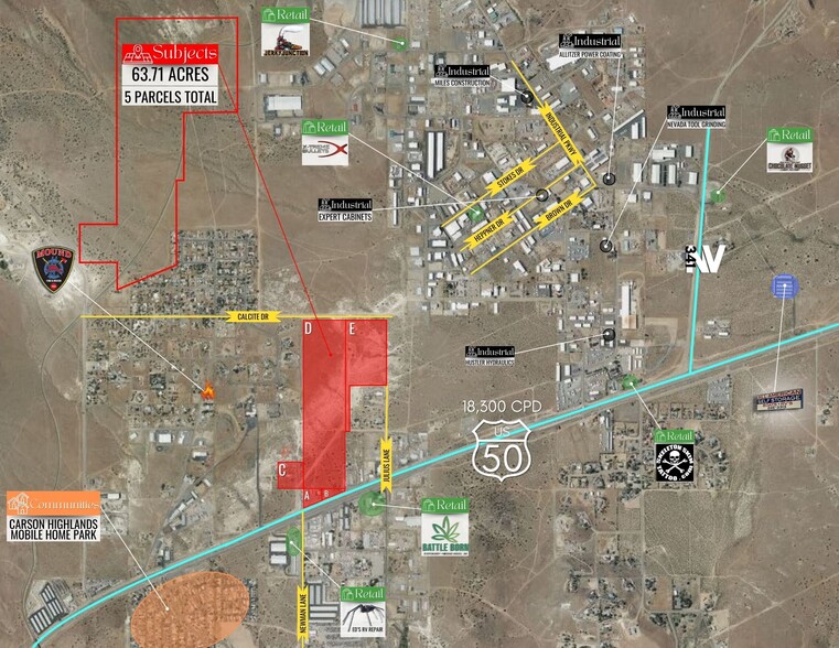 NE Cnr Hwy 50 E & Newman Ln, Mound House, NV for sale - Building Photo - Image 1 of 7