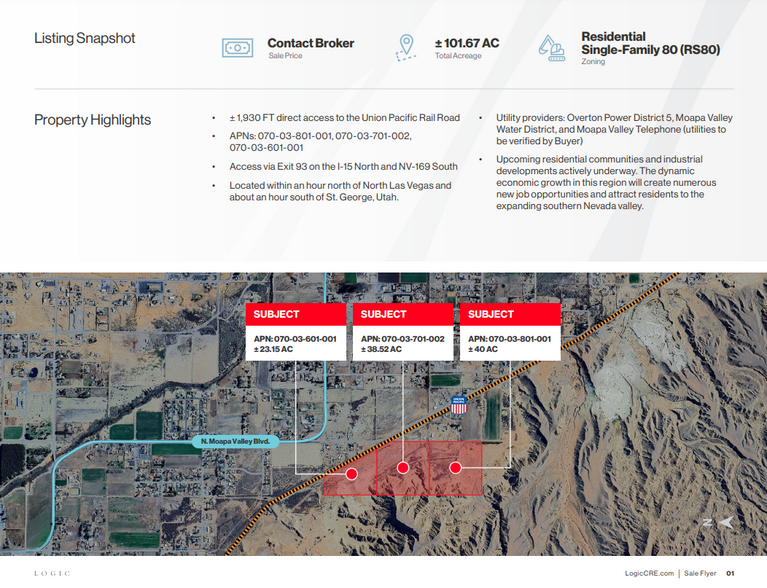 NWC Pioneer Rd. & Cottonwood Ave.w w, Overton, NV for sale - Building Photo - Image 2 of 3