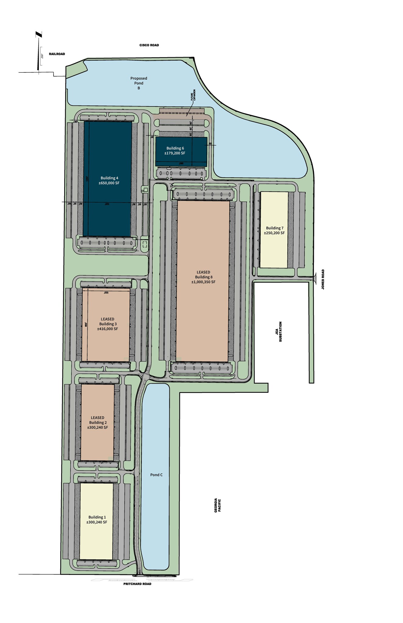 Florida Gateway Logistics Park, Jacksonville, FL for rent Site Plan- Image 1 of 3