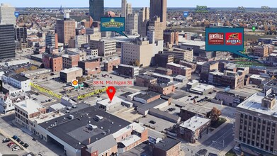 38 N Michigan St, Toledo, OH - aerial  map view