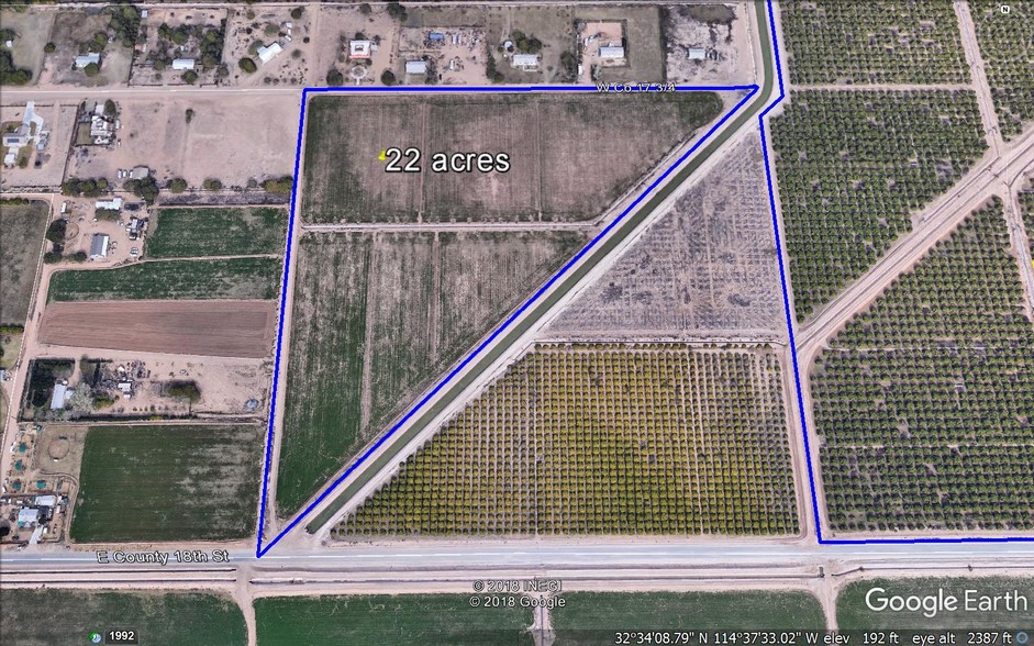 1700 Block of County 18th St, Somerton, AZ for sale - Aerial - Image 1 of 1