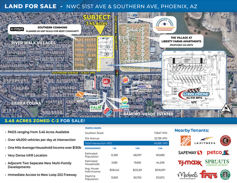 N NWC 51st Ave & Southern Ave, Laveen, AZ for sale - Aerial - Image 2 of 6