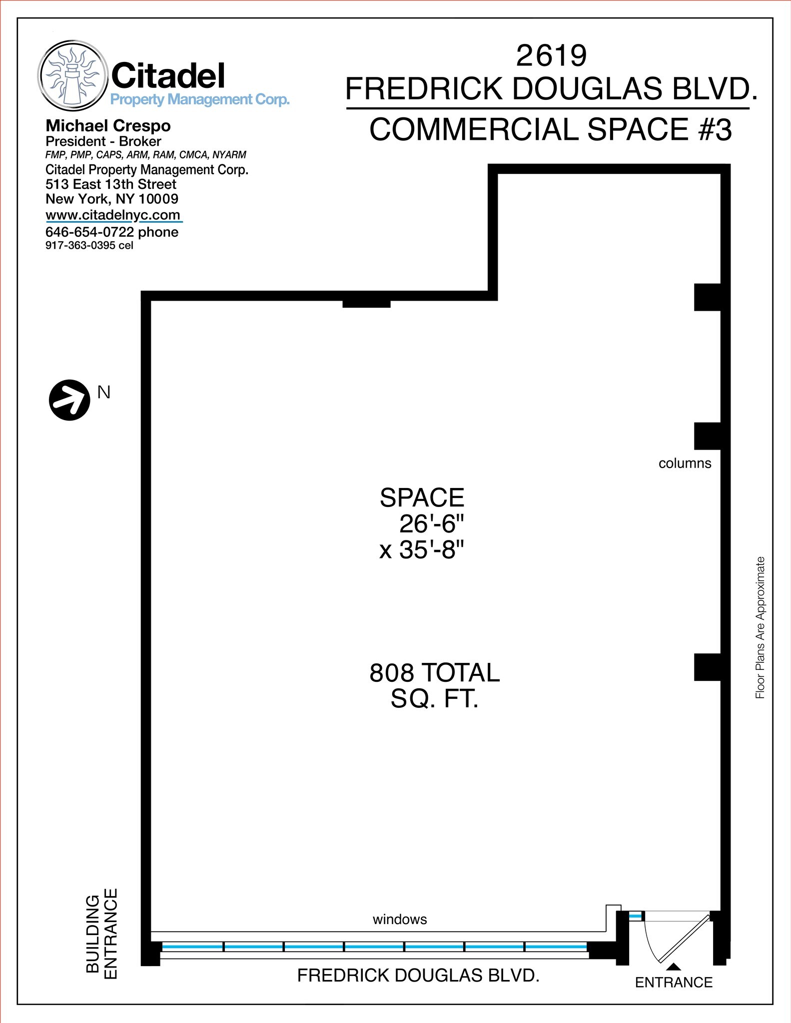 2619-2623 Frederick Douglass blvd, New York, NY for rent Site Plan- Image 1 of 1