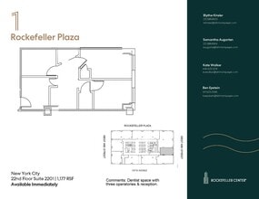 1 Rockefeller Plaza, New York, NY to rent Floor Plan- Image 1 of 1