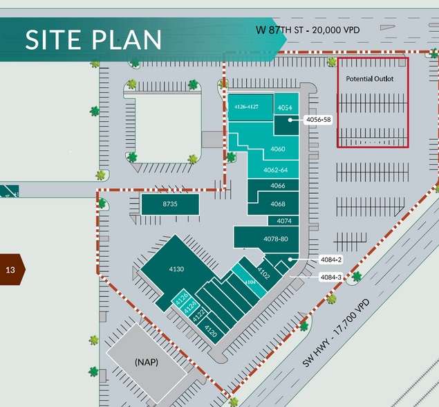 4050-4140 W 87th St, Hometown, IL to rent - Floor Plan - Image 3 of 9