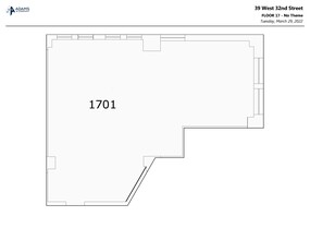 39 W 32nd St, New York, NY for rent Floor Plan- Image 1 of 1