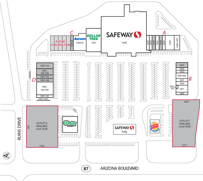 1407 N Arizona Blvd, Coolidge, AZ for rent - Site Plan - Image 2 of 4