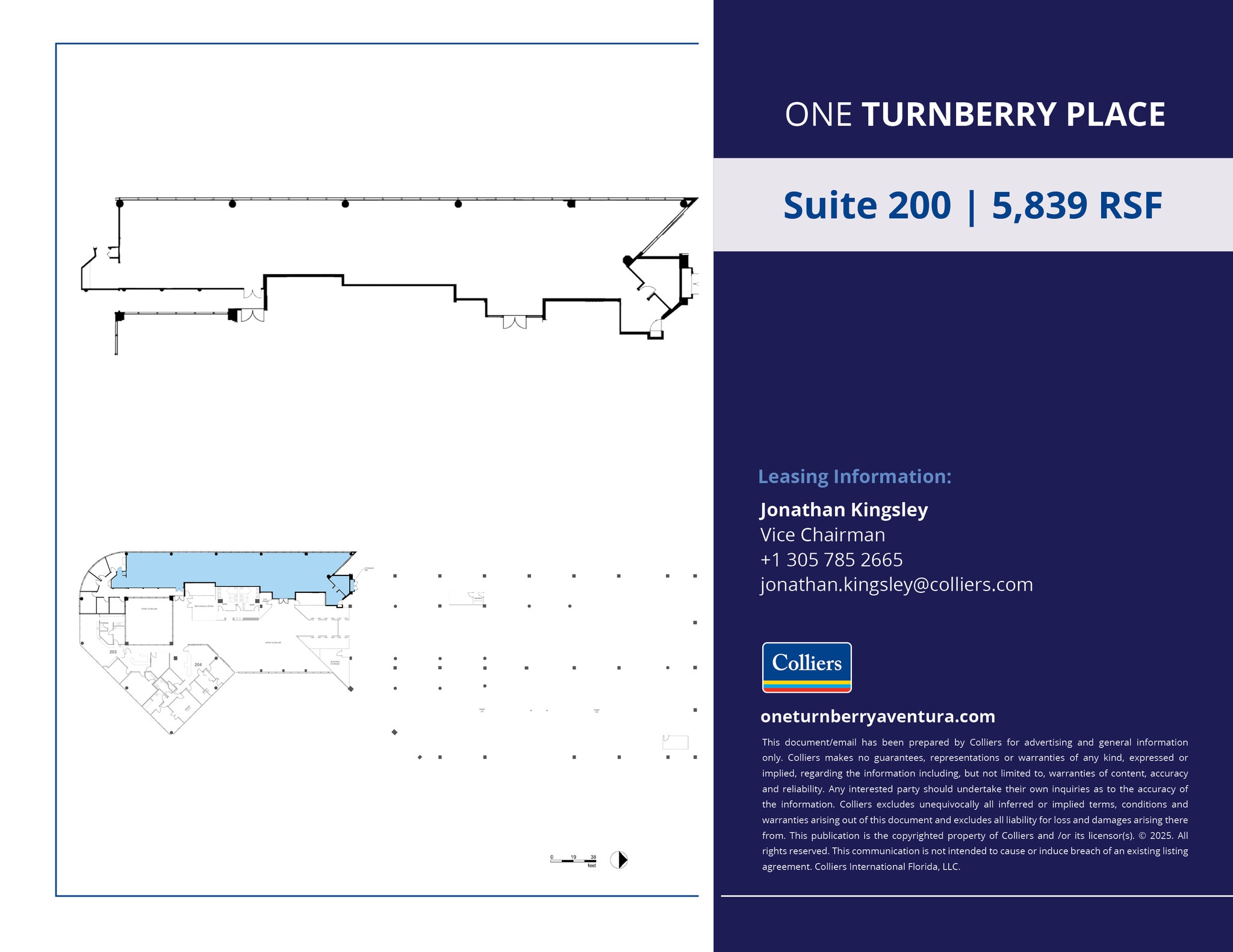 19495 Biscayne Blvd, Aventura, FL to rent Floor Plan- Image 1 of 2