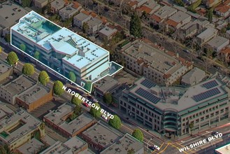 150 N Robertson Blvd, Beverly Hills, CA - AERIAL  map view