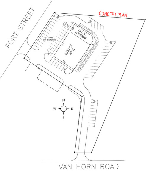 Fort St, Trenton, MI for rent - Site Plan - Image 2 of 5