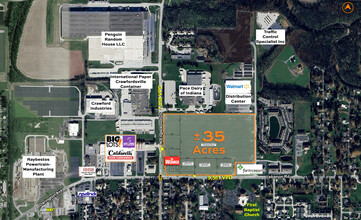 E State Rd 32 & 47 N, Crawfordsville, IN - aerial  map view - Image1