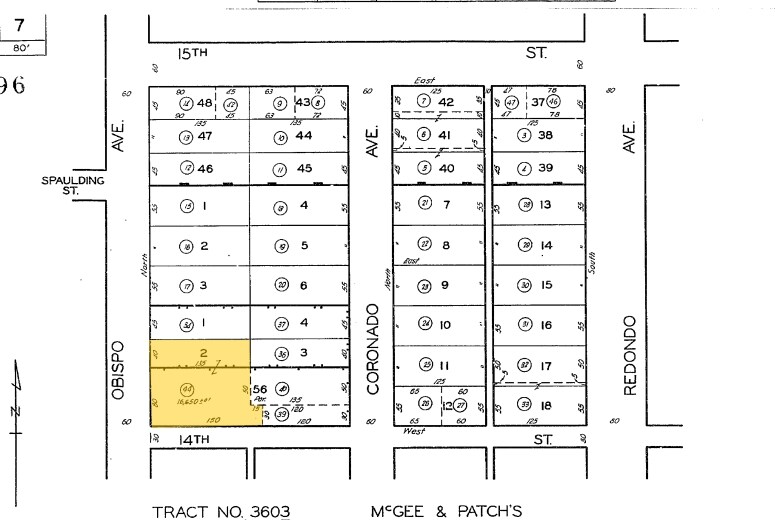 1400-1406 Obispo Ave, Long Beach, CA for rent - Plat Map - Image 2 of 6