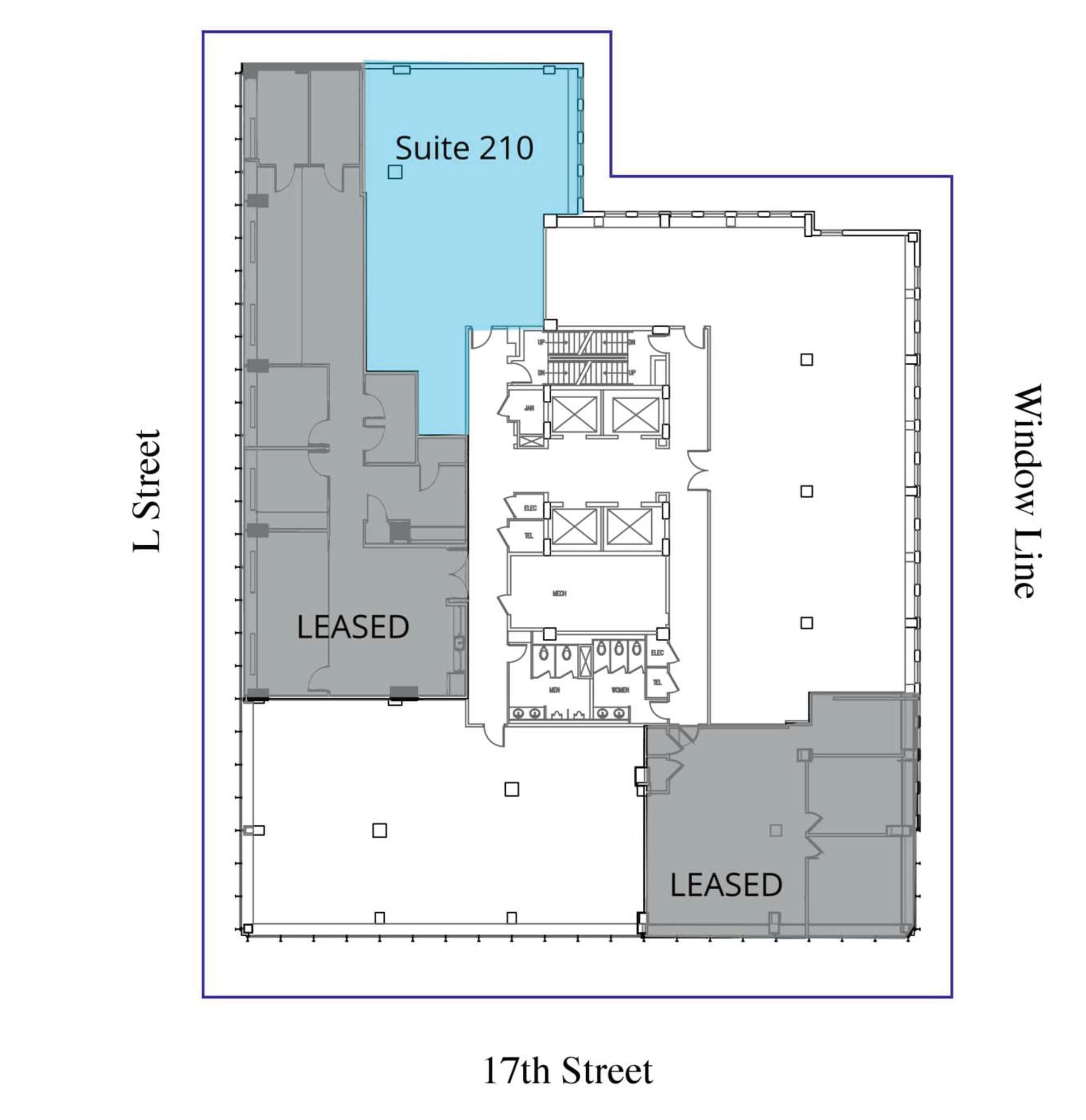 1660 L St NW, Washington, DC to rent Floor Plan- Image 1 of 2