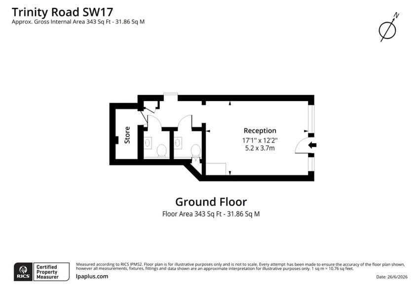 21 Trinity Rd, London to rent - Floor Plan - Image 1 of 1