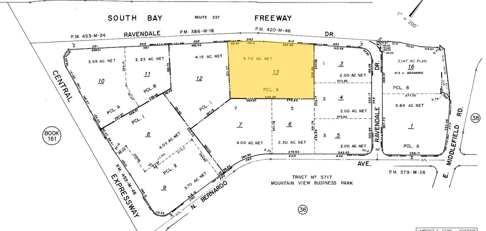 355-365 Ravendale Dr, Mountain View, CA for rent - Plat Map - Image 2 of 5