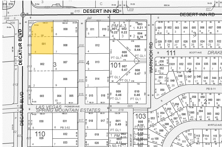 3300 S Decatur Blvd, Las Vegas, NV for rent - Plat Map - Image 2 of 4