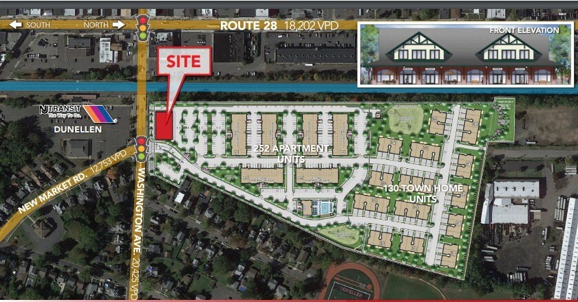 100 S Washington Ave, Dunellen, NJ for rent - Site Plan - Image 3 of 4