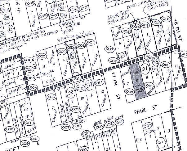 1709-1711 Pearl St, Boulder, CO for rent - Plat Map - Image 2 of 8