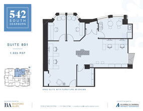 542-550 S Dearborn St, Chicago, IL for rent Floor Plan- Image 1 of 8