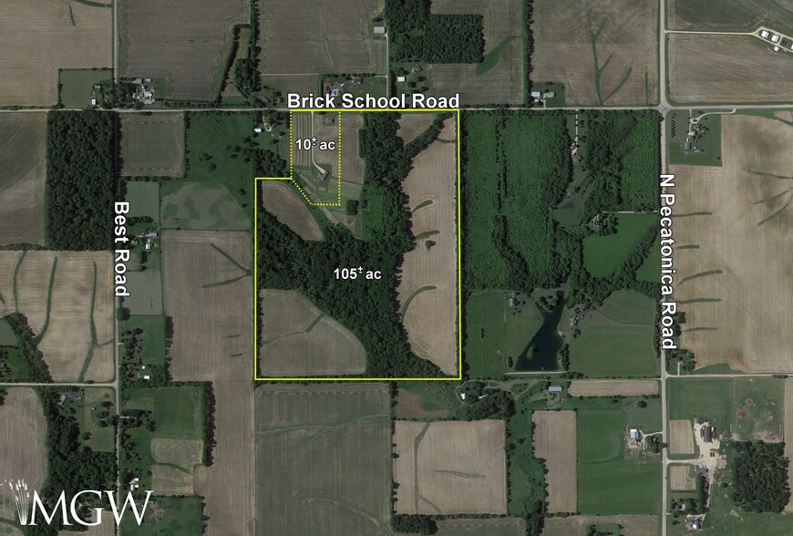 17170 Brick School Rd, Pecatonica, IL for sale - Building Photo - Image 1 of 1