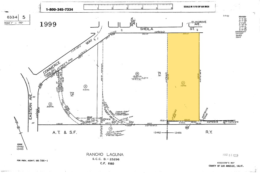 5800 E Sheila St, Commerce, CA for rent - Plat Map - Image 2 of 3