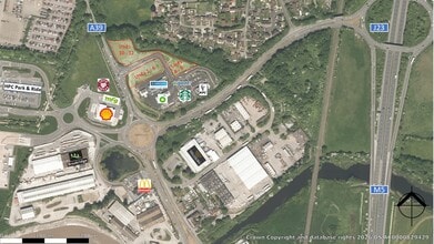 Dunball Roundabout, Bridgwater, SOM - Aerial  map view - Image1