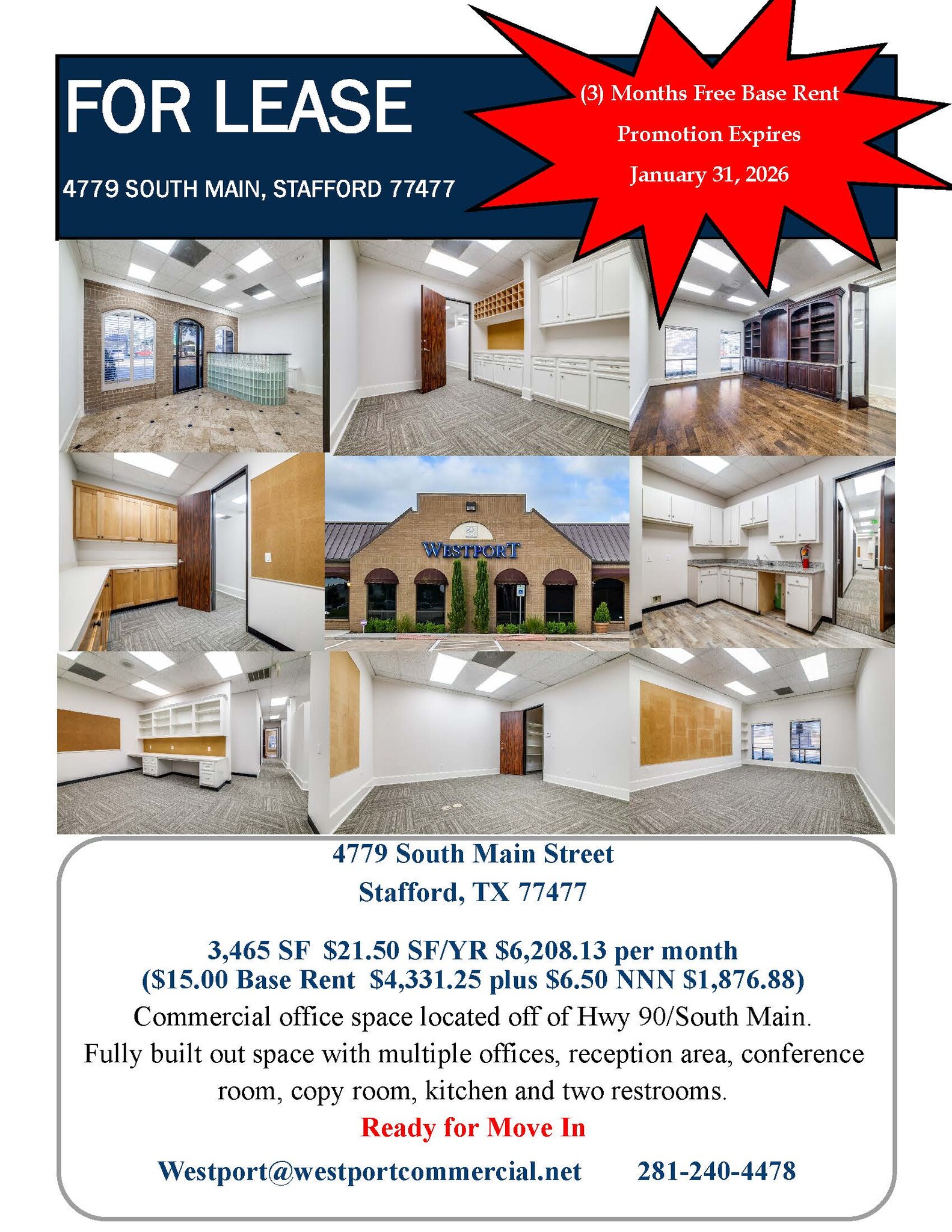 4779-4781 S Main St, Stafford, TX to rent Interior Photo- Image 1 of 2