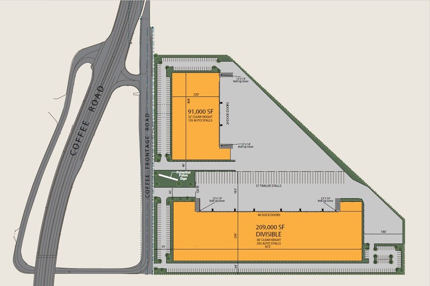 2152 Coffee Rd, Bakersfield, CA for rent - Site Plan - Image 3 of 5