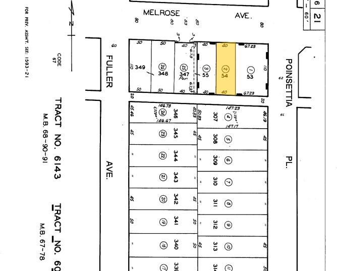 7308-7310 Melrose Ave, Los Angeles, CA for rent - Plat Map - Image 3 of 15