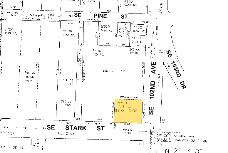 10175 SE Stark St, Portland, OR for sale - Plat Map - Image 3 of 5