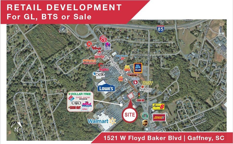 1521 W Floyd Baker Blvd, Gaffney, SC for sale - Primary Photo - Image 1 of 3