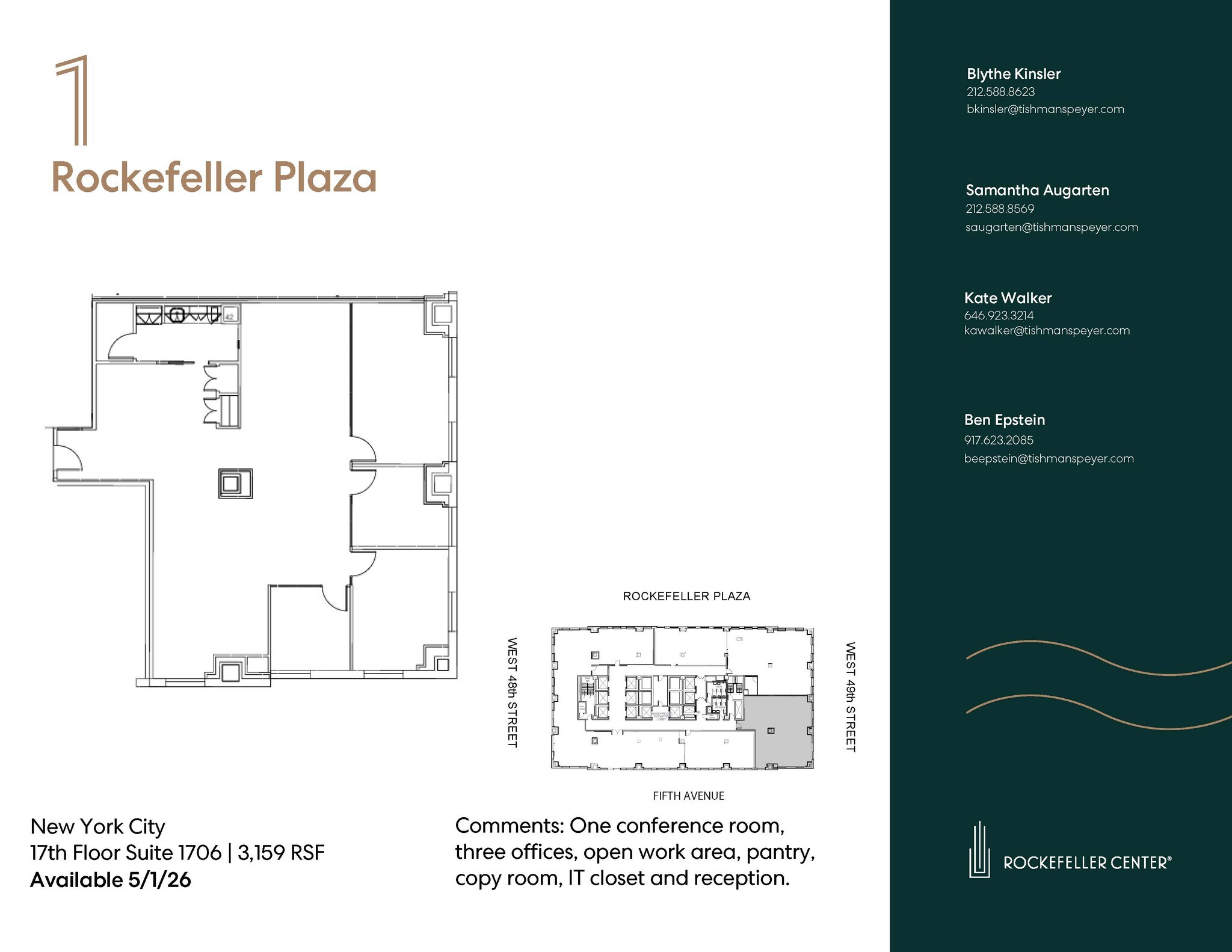 1 Rockefeller Plaza, New York, NY to rent Floor Plan- Image 1 of 1